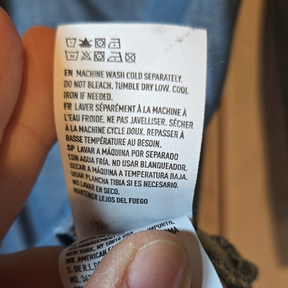 American Eagle Outfitters Blue Denim Shirt Dress Size XS - Picture 6 of 7